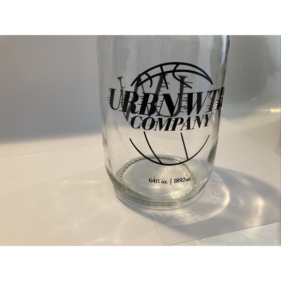 URBN WTR Glass Bottle Clear Half Gallon 64 OZ | 1.89 L | 1892 ML | Water Jar Jug - Picture 3 of 12